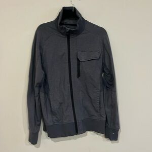 Lululemon Men’s grey zip up jacket w/ pockets sz L